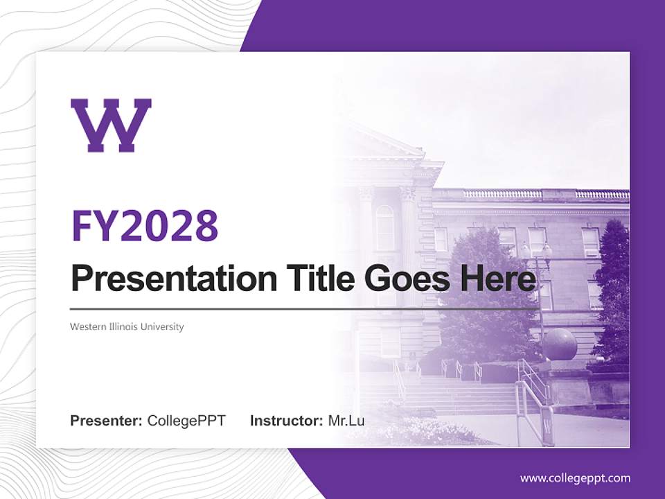 Western Illinois University Academic Presentation/Research Findings Report PPT Template4:3 ratio PPT effect preview image5
