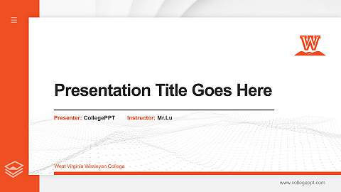 West Virginia Wesleyan College Thesis Proposal/Graduation Defense PPT Template