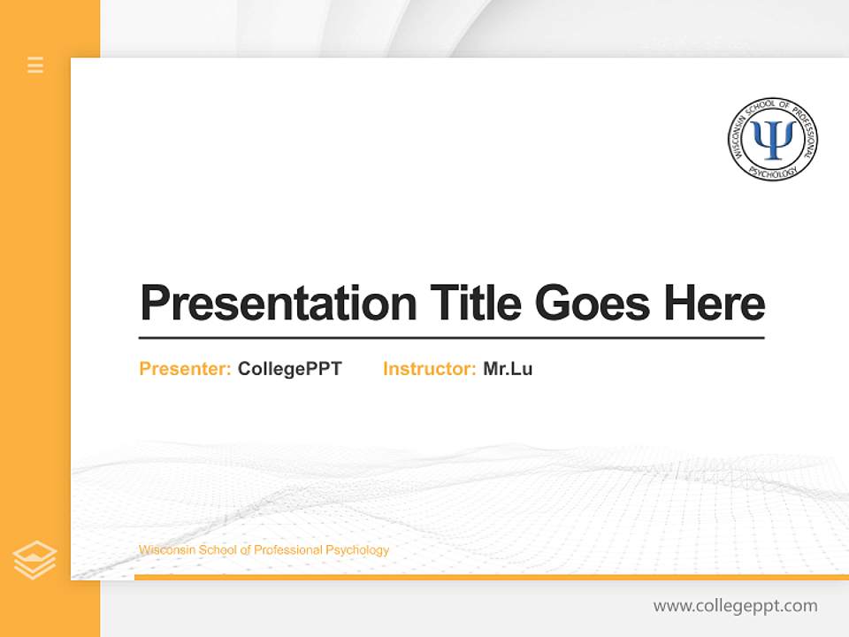 Wisconsin School of Professional Psychology Thesis Proposal/Graduation Defense PPT Template4:3 ratio PPT effect preview image5