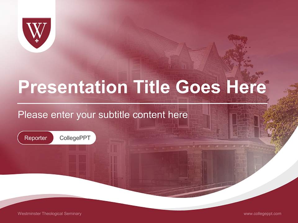 Westminster Theological Seminary Lecture Sharing and Networking Event PPT Template4:3 ratio PPT effect preview image4