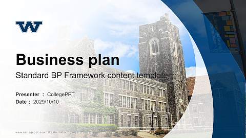 Westminster College (Pennsylvania) Competition/Entrepreneurship Contest PPT Template