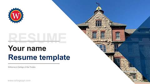 Williamson College of the Trades Resume PPT Template