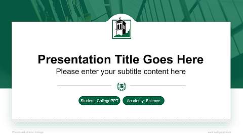 Wisconsin Lutheran College National Scholarship Defense PPT Template