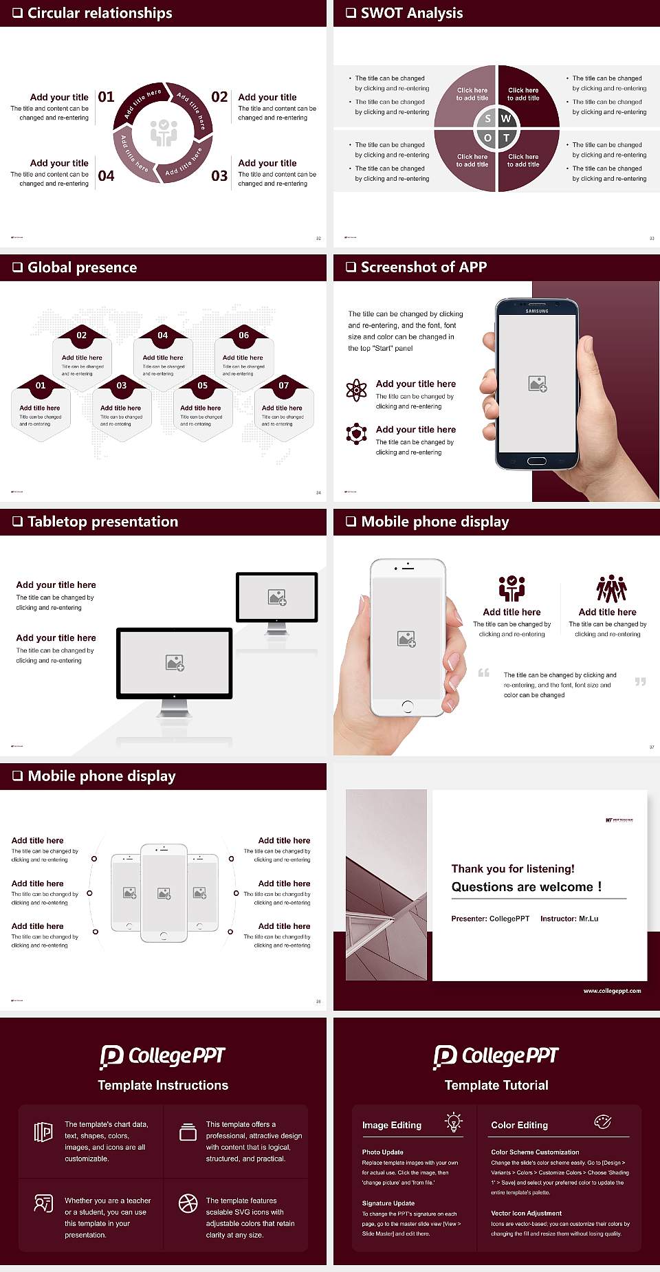 West Texas a & M University General Purpose PPT Template4:3 ratio PPT effect preview image5
