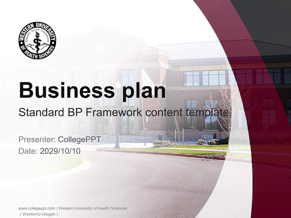 Western University of Health Sciences（WesternU-Oregon） Competition/Entrepreneurship Contest PPT Template4:3 ratio PPT effect preview image9