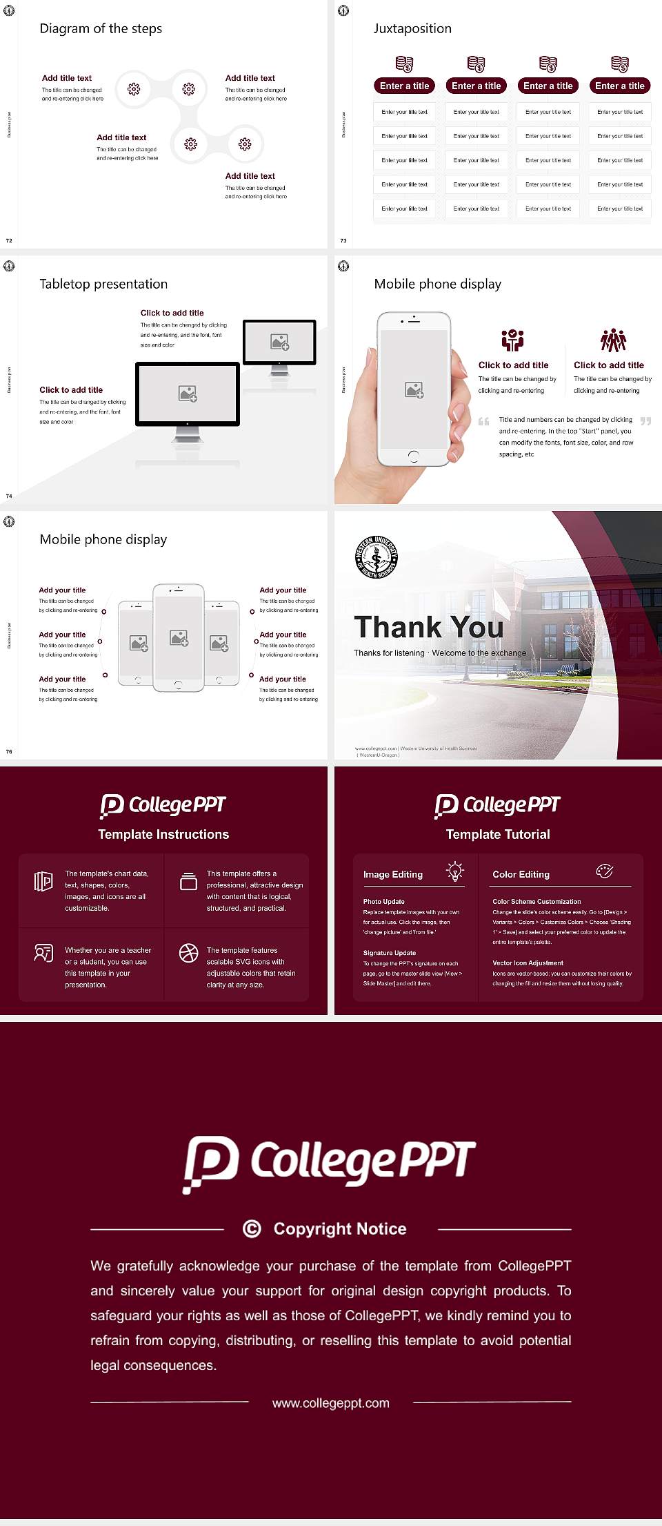 Western University of Health Sciences（WesternU-Oregon） Competition/Entrepreneurship Contest PPT Template4:3 ratio PPT effect preview image9
