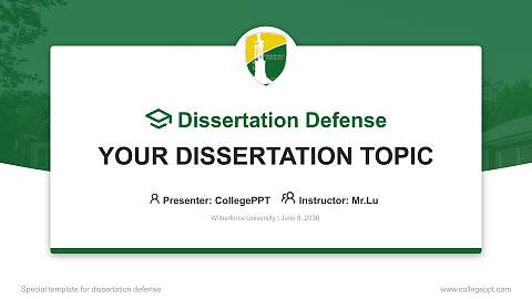 Wilberforce University Graduation Thesis Defense PPT Template