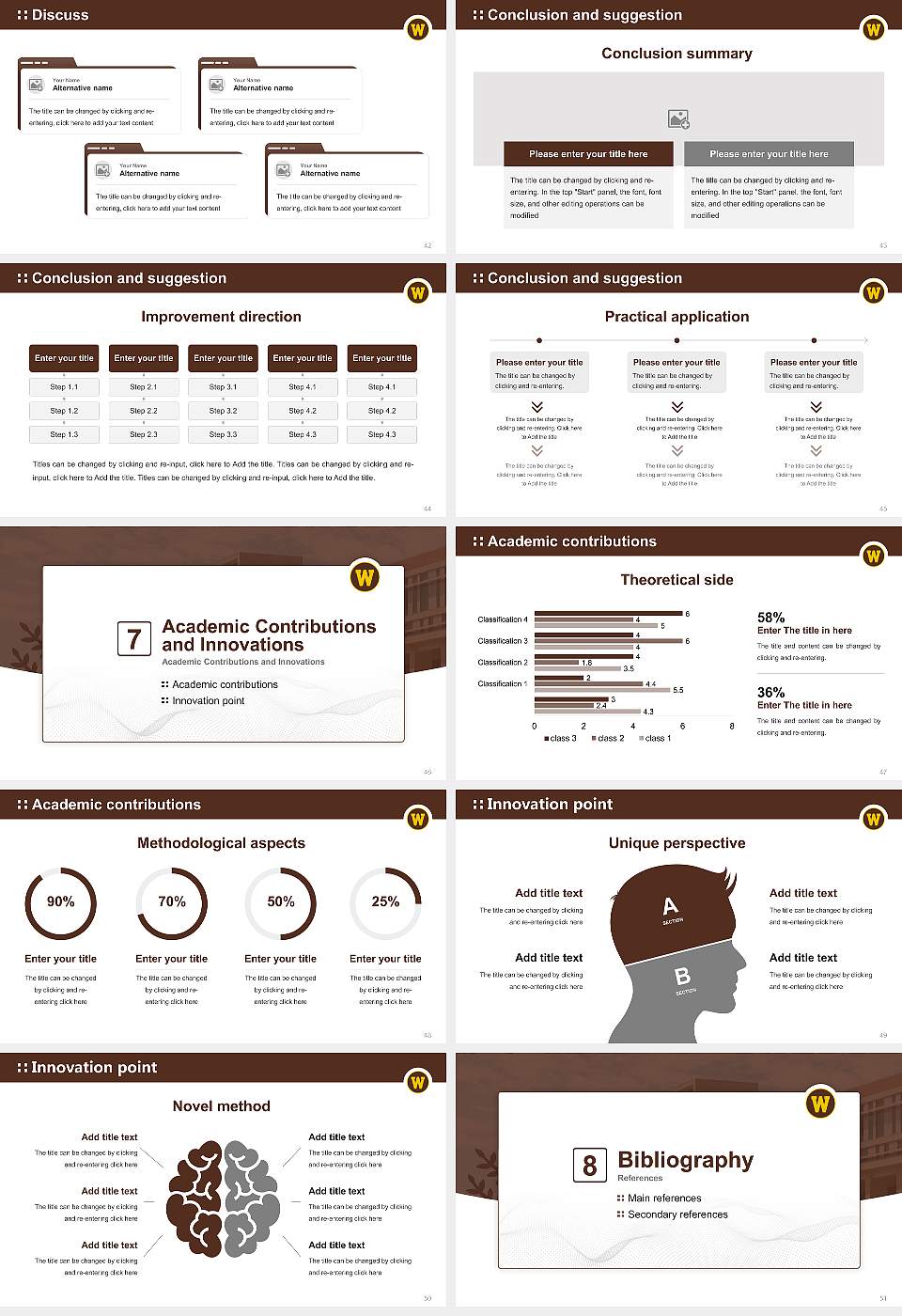 Western Michigan University Graduation Thesis Defense PPT Template16:9 ratio PPT effect preview image6