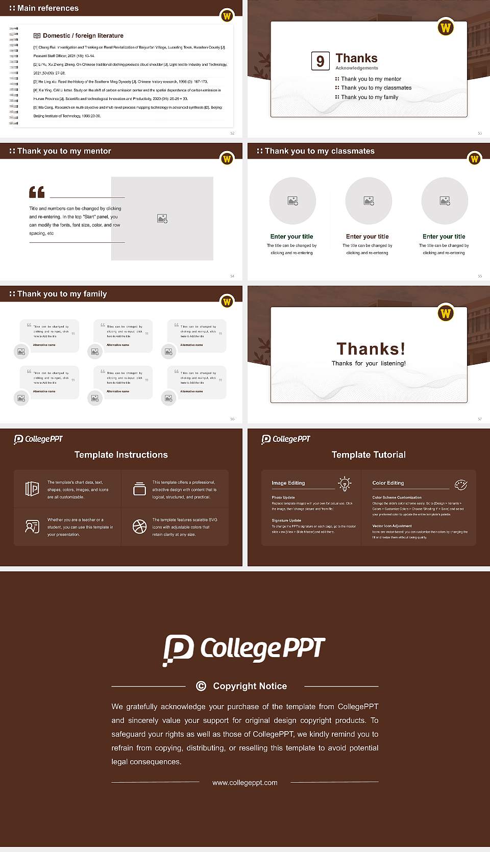 Western Michigan University Graduation Thesis Defense PPT Template16:9 ratio PPT effect preview image7