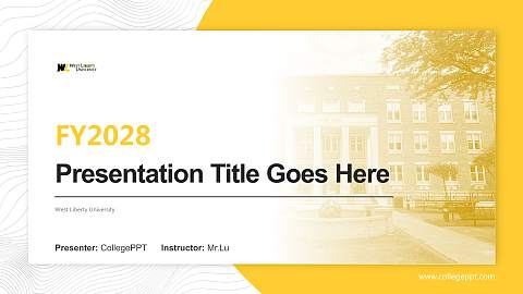 West Liberty University Academic Presentation/Research Findings Report PPT Template