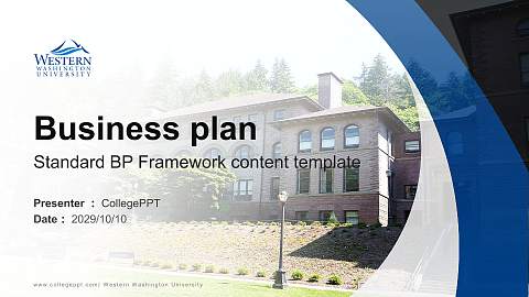 Western Washington University Competition/Entrepreneurship Contest PPT Template