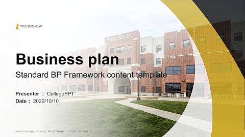 West Virginia State University Competition/Entrepreneurship Contest PPT Template