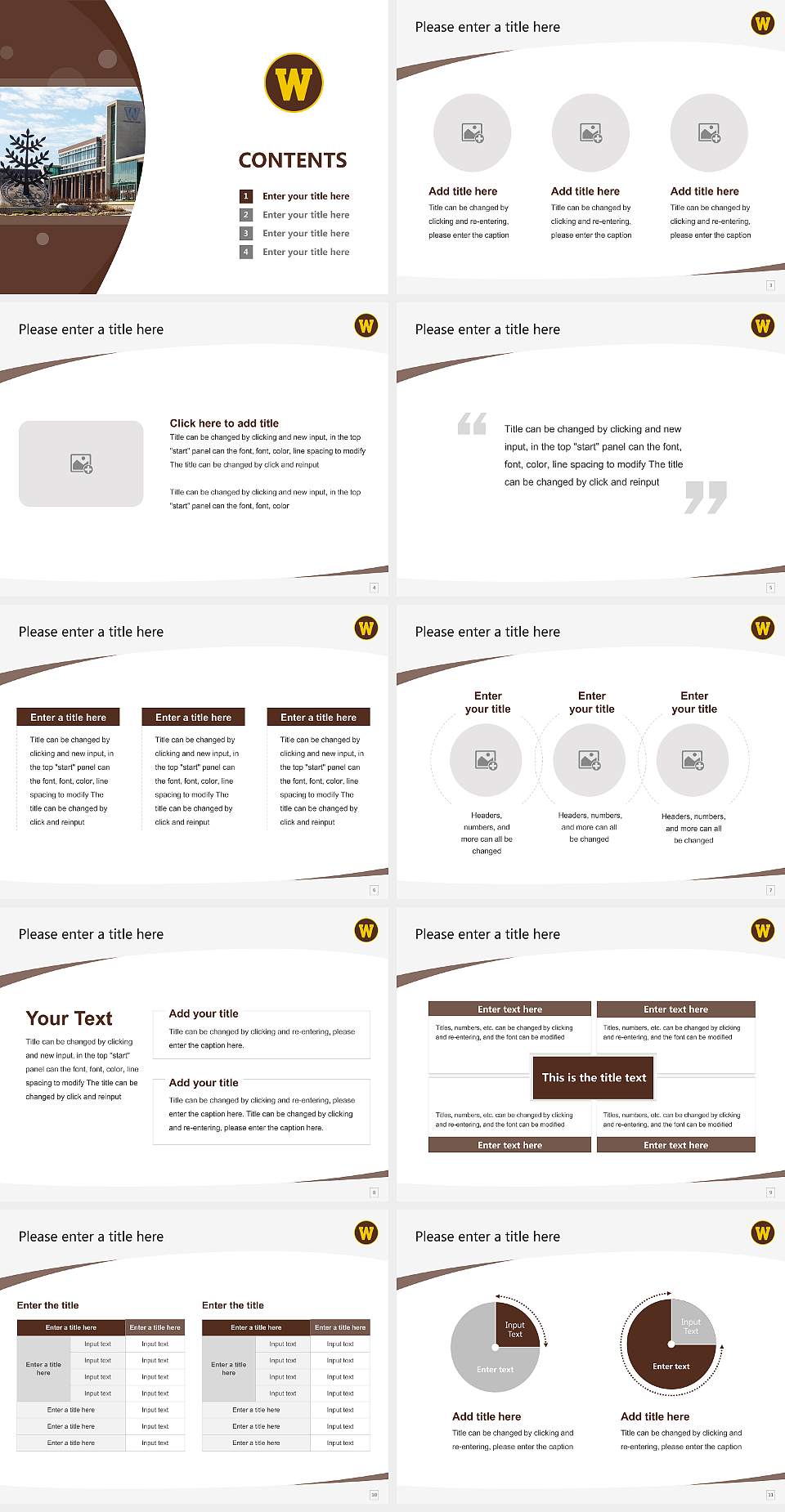 Western Michigan University Course/Courseware Creation PPT Template4:3 ratio PPT effect preview image2