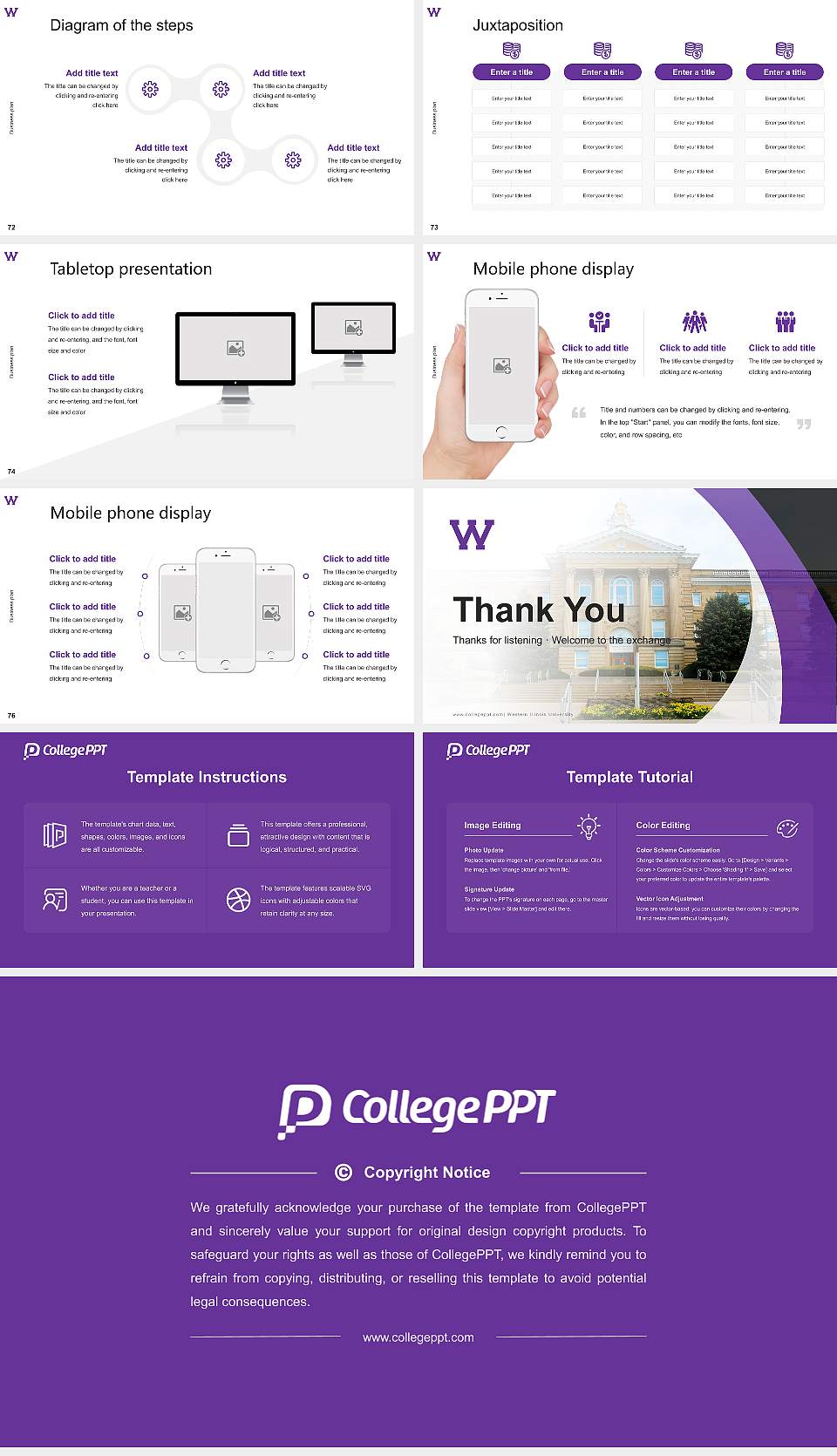 Western Illinois University Competition/Entrepreneurship Contest PPT Template16:9 ratio PPT effect preview image9
