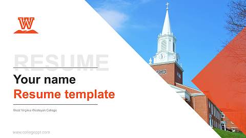West Virginia Wesleyan College Resume PPT Template
