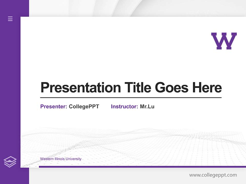 Western Illinois University Thesis Proposal/Graduation Defense PPT Template4:3 ratio PPT effect preview image5