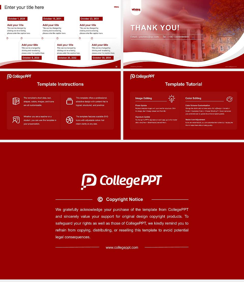 Wittenberg University Lecture Sharing and Networking Event PPT Template16:9 ratio PPT effect preview image4