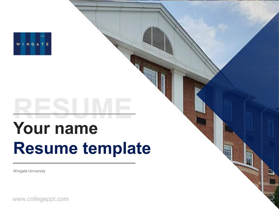 Wingate University Resume PPT Template4:3 ratio PPT effect preview image5