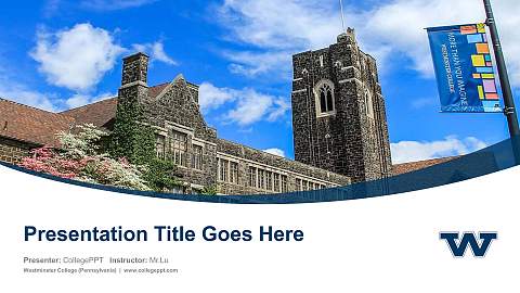 Westminster College (Pennsylvania) Course/Courseware Creation PPT Template