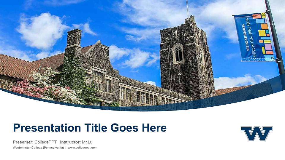 Westminster College (Pennsylvania) Course/Courseware Creation PPT Template16:9 ratio PPT effect preview image