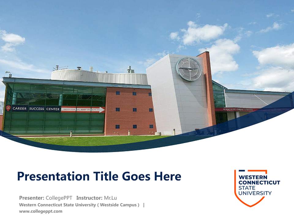 Western Connecticut State University（Westside Campus） Course/Courseware Creation PPT Template4:3 ratio PPT effect preview image5