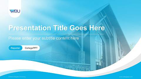 Williams Baptist University Lecture Sharing and Networking Event PPT Template