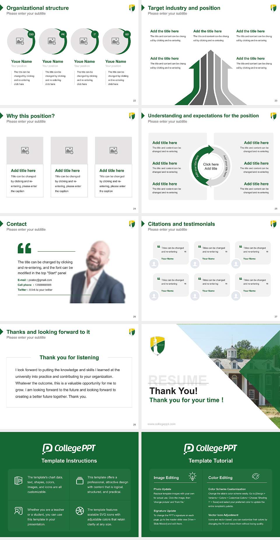 Wilberforce University Resume PPT Template4:3 ratio PPT effect preview image4
