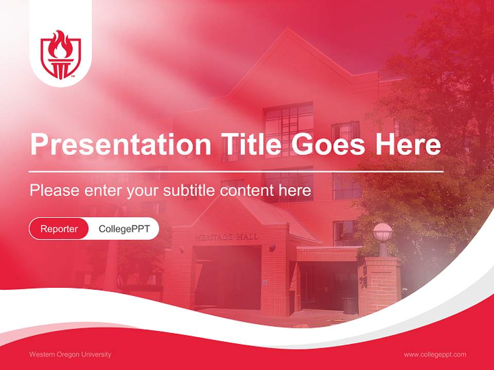 Western Oregon University Lecture Sharing and Networking Event PPT Template4:3 ratio PPT effect preview image4