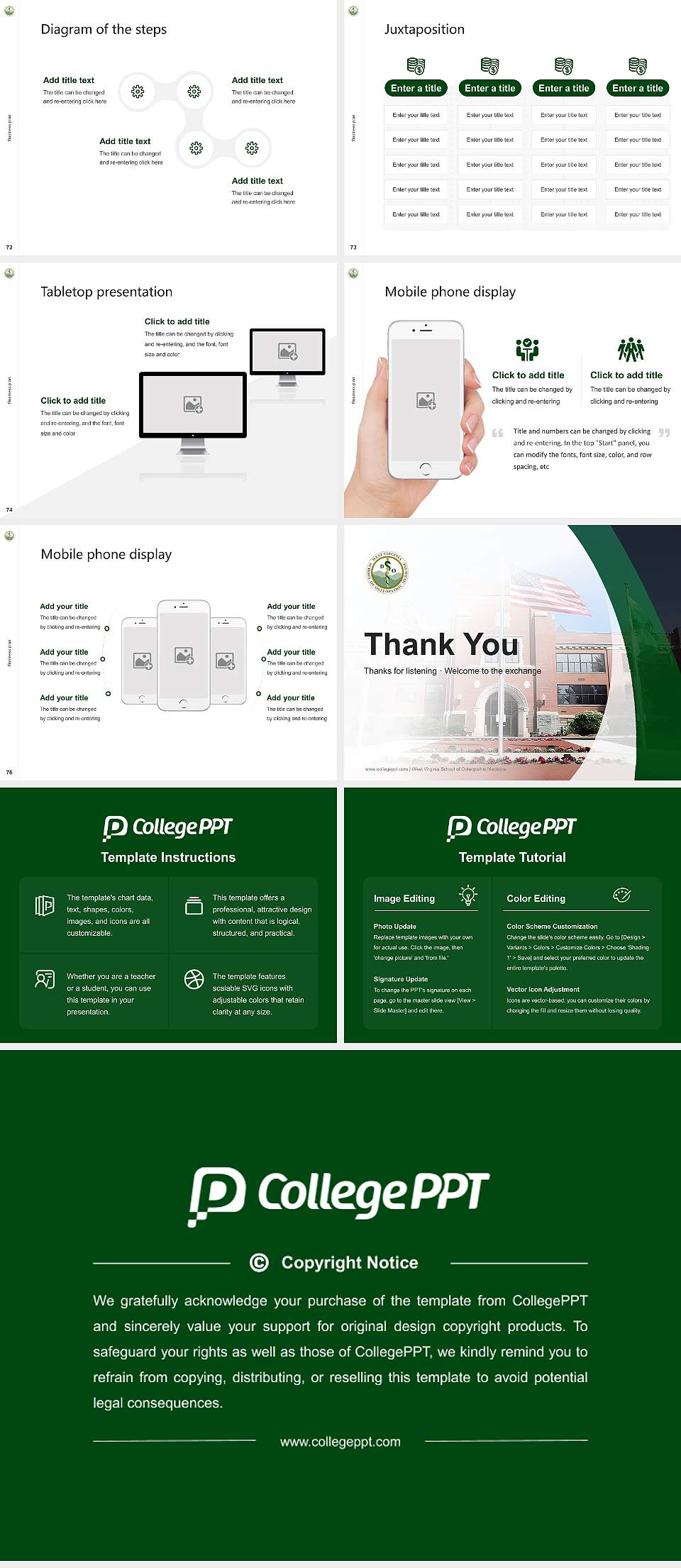 West Virginia School of Osteopathic Medicine Competition/Entrepreneurship Contest PPT Template4:3 ratio PPT effect preview image9