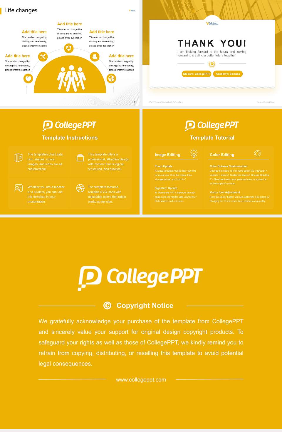 West Virginia University at Parkersburg National Scholarship Defense PPT Template4:3 ratio PPT effect preview image4