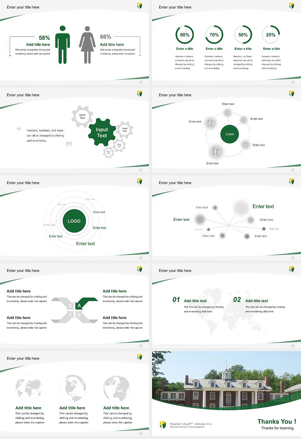 Wilberforce University Course/Courseware Creation PPT Template16:9 ratio PPT effect preview image4
