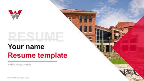 Western Colorado University Resume PPT Template
