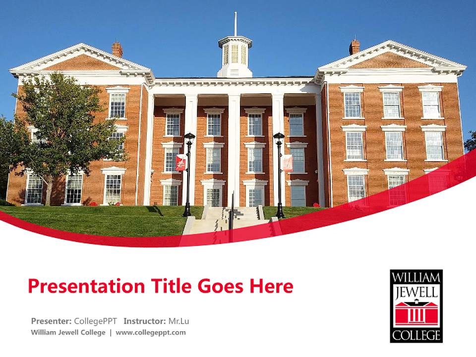 William Jewell College Course/Courseware Creation PPT Template4:3 ratio PPT effect preview image5