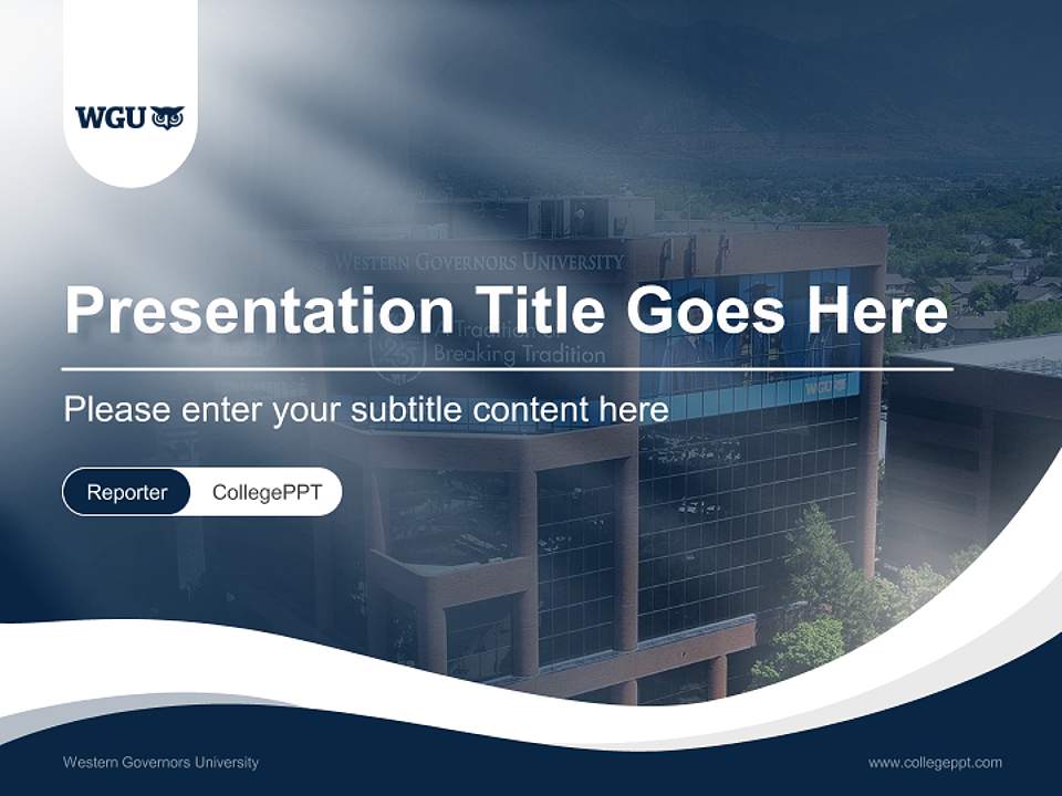 Western Governors University Lecture Sharing and Networking Event PPT Template4:3 ratio PPT effect preview image4