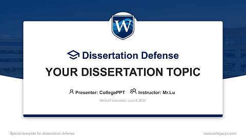 Westcliff University Graduation Thesis Defense PPT Template