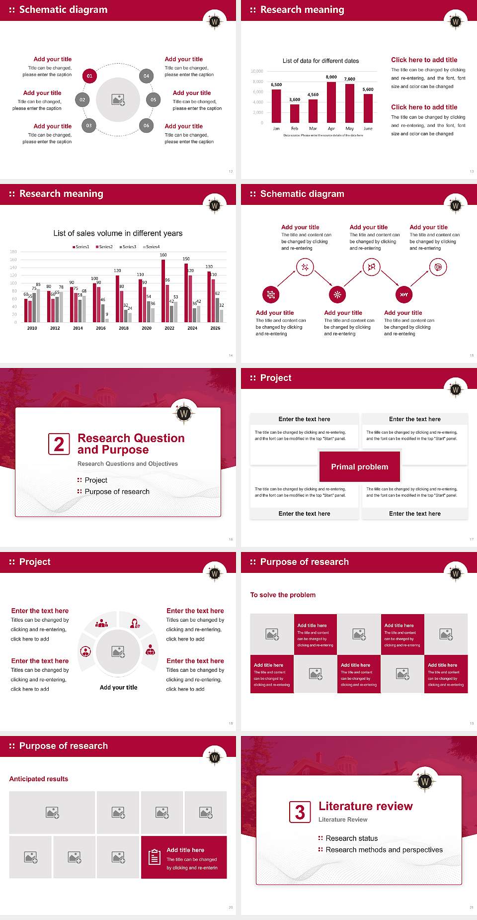 Willamette University Graduation Thesis Defense PPT Template4:3 ratio PPT effect preview image3