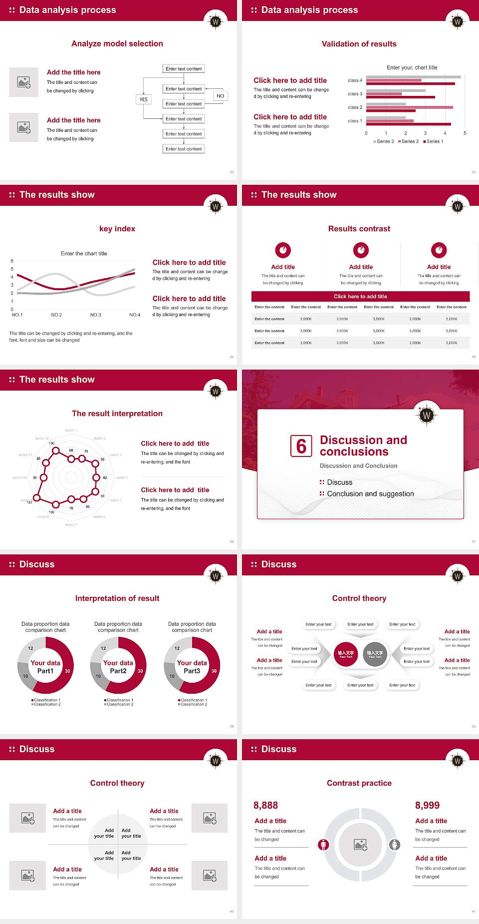 Willamette University Graduation Thesis Defense PPT Template4:3 ratio PPT effect preview image5