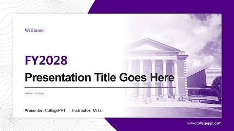Williams College Academic Presentation/Research Findings Report PPT Template