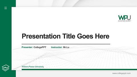 William Peace University Thesis Proposal/Graduation Defense PPT Template