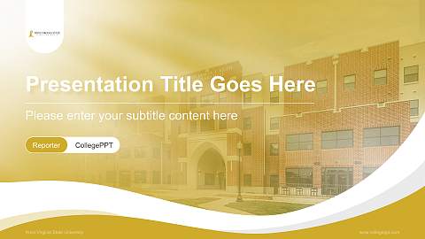 West Virginia State University Lecture Sharing and Networking Event PPT Template