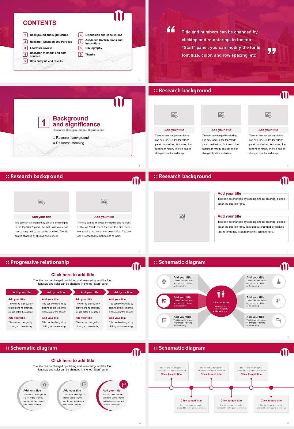 Whitworth University Graduation Thesis Defense PPT Template16:9 ratio PPT effect preview image2