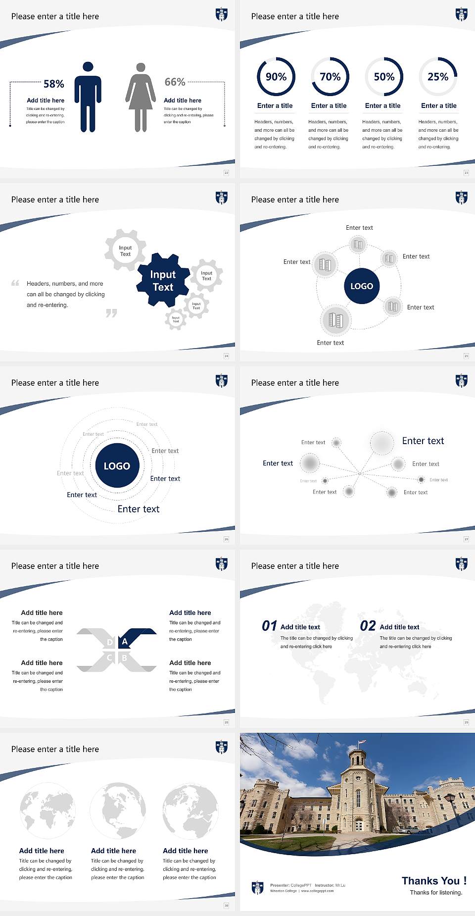 Wheaton College Course/Courseware Creation PPT Template4:3 ratio PPT effect preview image4