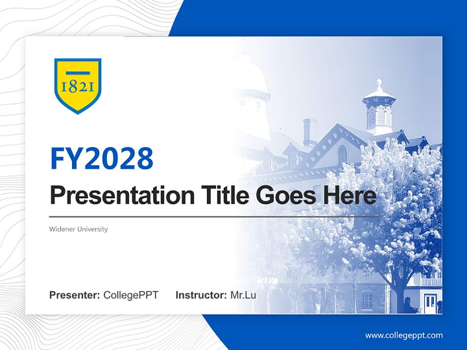Widener University Academic Presentation/Research Findings Report PPT Template4:3 ratio PPT effect preview image5