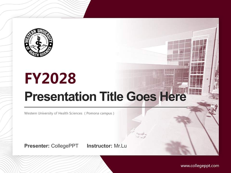 Western University of Health Sciences （Pomona campus） Academic Presentation/Research Findings Report PPT Template4:3 ratio PPT effect preview image5