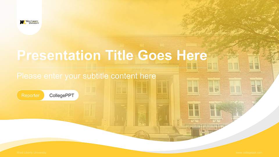 West Liberty University Lecture Sharing and Networking Event PPT Template16:9 ratio PPT effect preview image