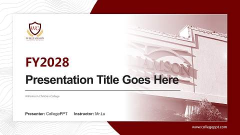 Williamson Christian College Academic Presentation/Research Findings Report PPT Template