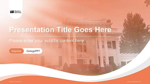 Western Seminary Lecture Sharing and Networking Event PPT Template