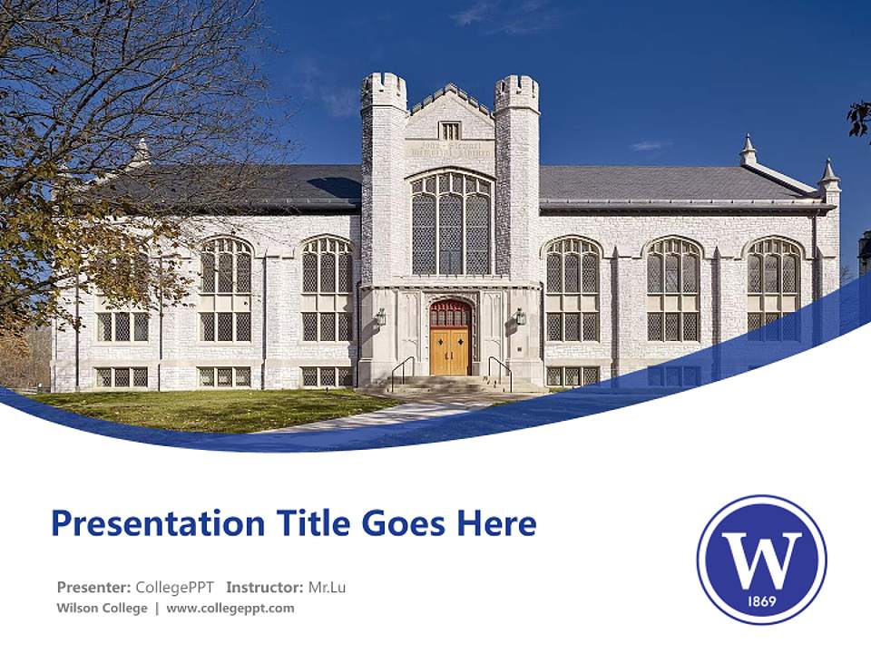 Wilson College Course/Courseware Creation PPT Template4:3 ratio PPT effect preview image5