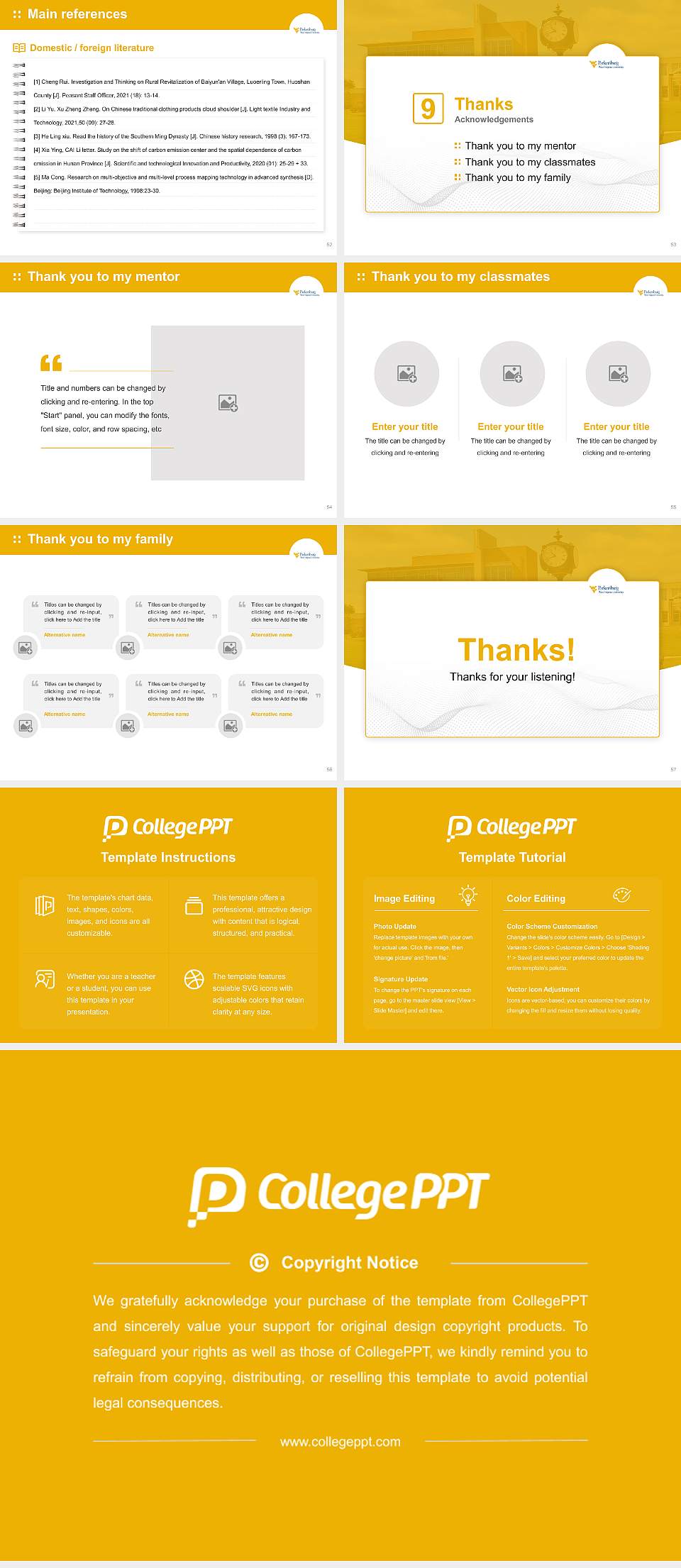 West Virginia University at Parkersburg Graduation Thesis Defense PPT Template4:3 ratio PPT effect preview image7