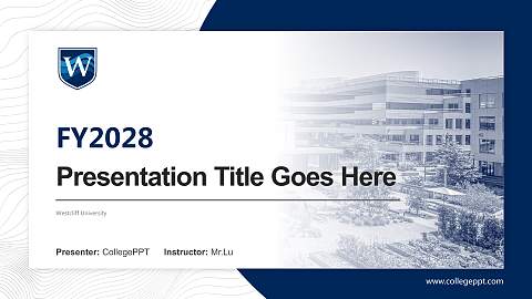 Westcliff University Academic Presentation/Research Findings Report PPT Template